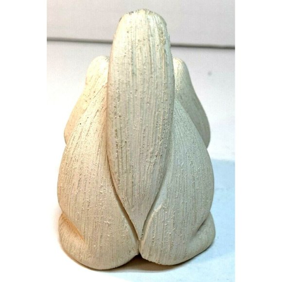 Artesian Rinconada Ambre White Grey Crouching Cat Figurine Uruguay - Picture 4 of 12